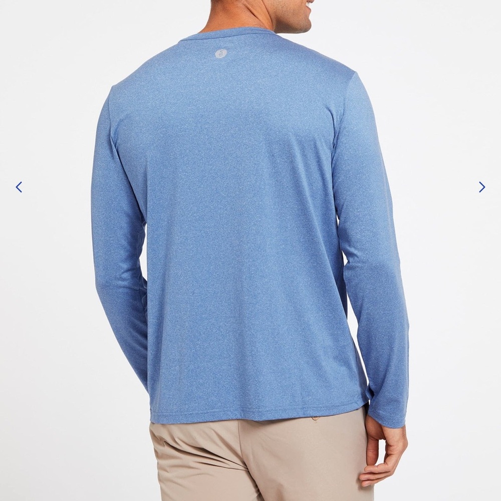 Solbari Men’s Sun Protective UPF50+ Blue Long Sleeve Activewear Shirt Size XXL - Picture 2 of 9